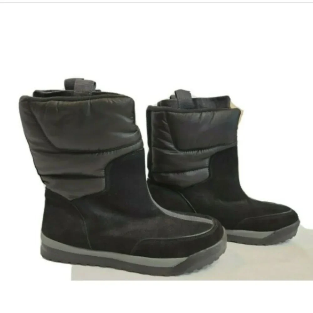 Lands' End Suede Winter Snow Commuter Boots Pull On NWD